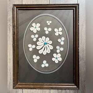 Vintage Handcrafted Antler and Turquoise Wall Art